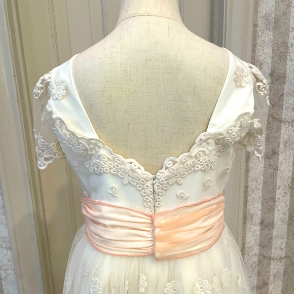 Abel & Lula Cream Embroidered Organza Dress - Picture 7 of 11